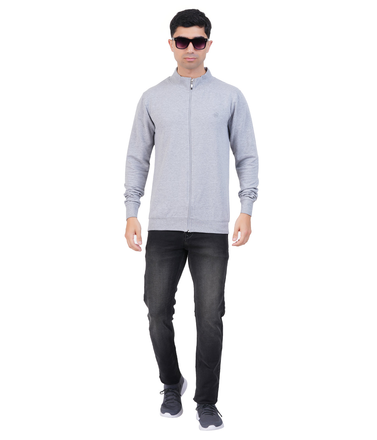 White High Neck Zipper