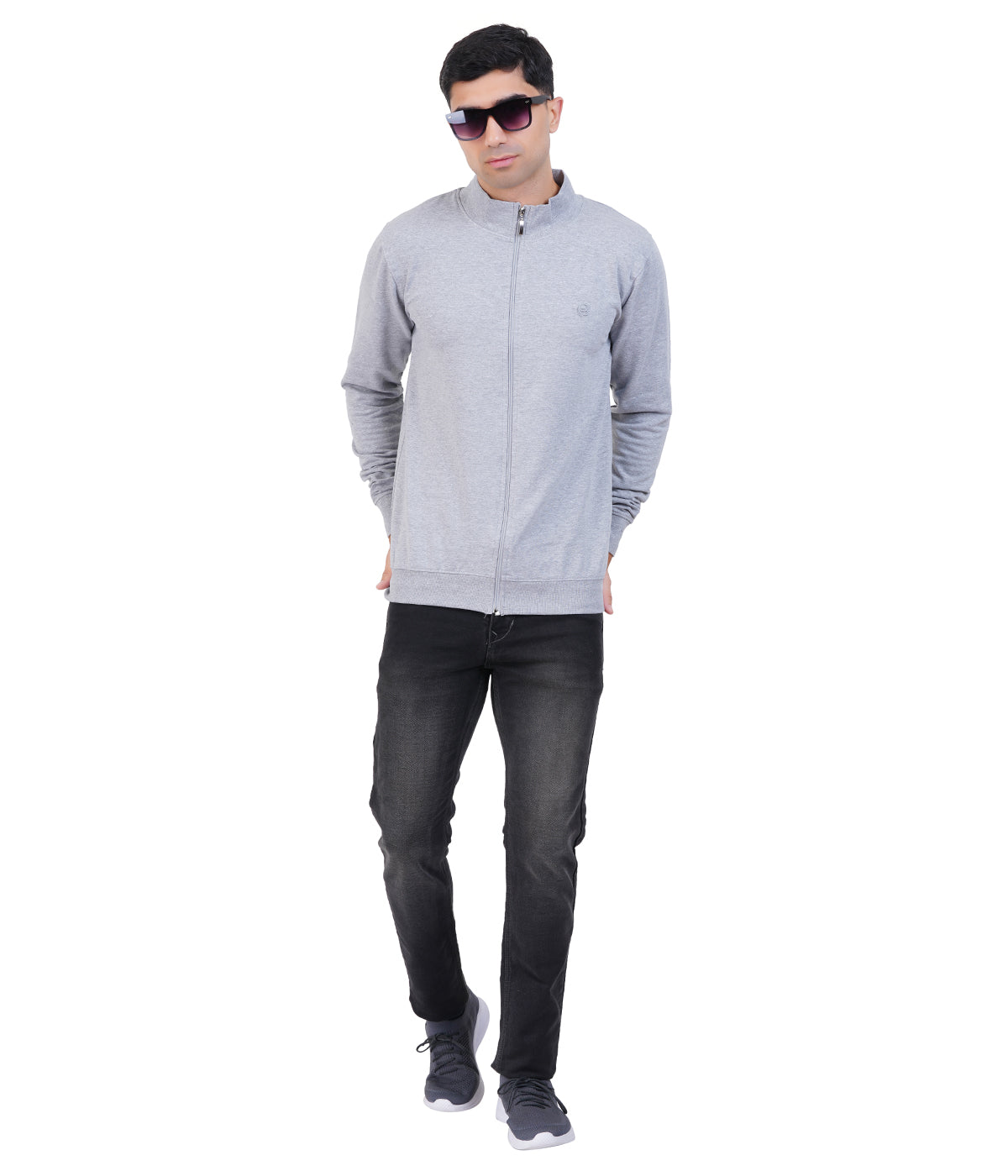 White High Neck Zipper