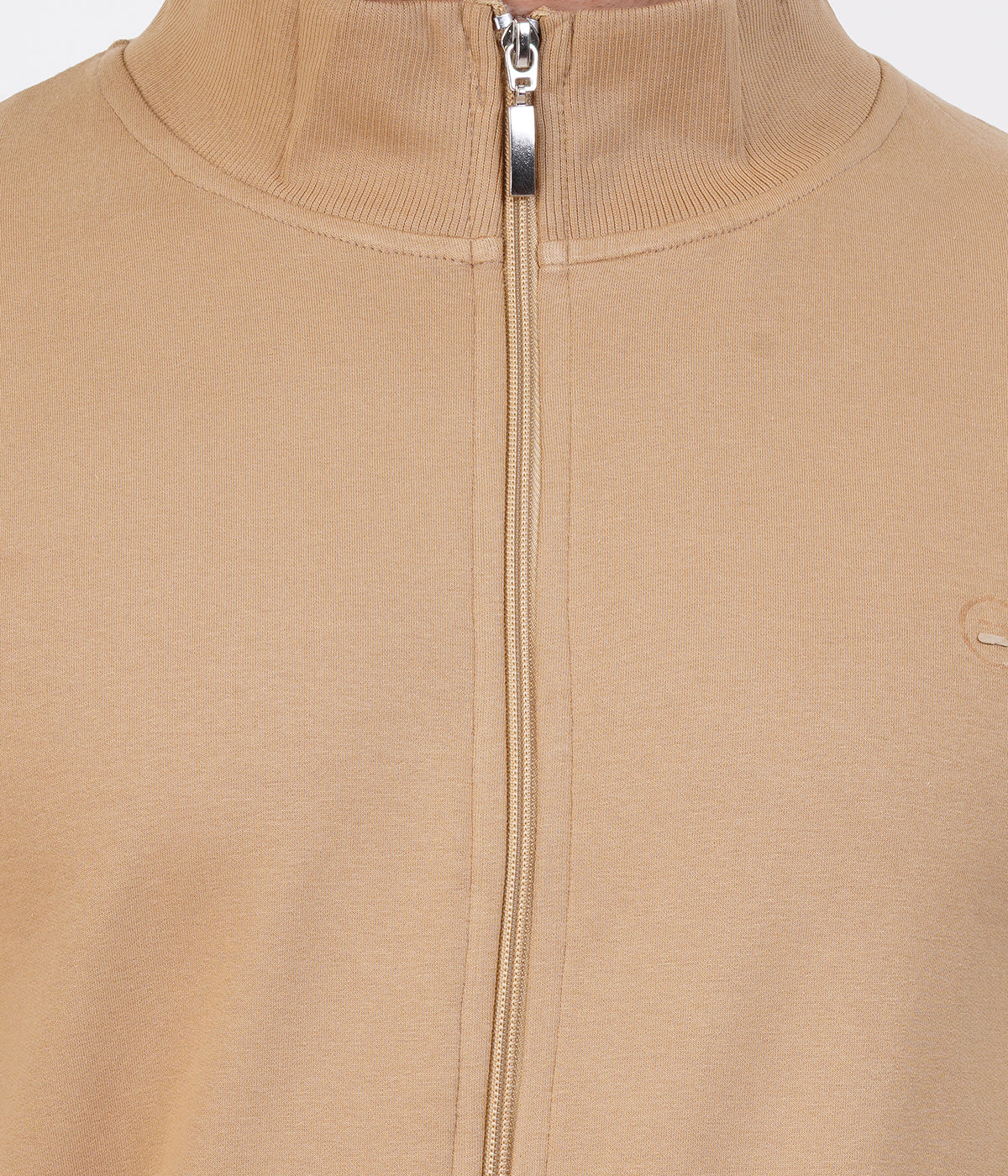 Brown High Neck Zipper
