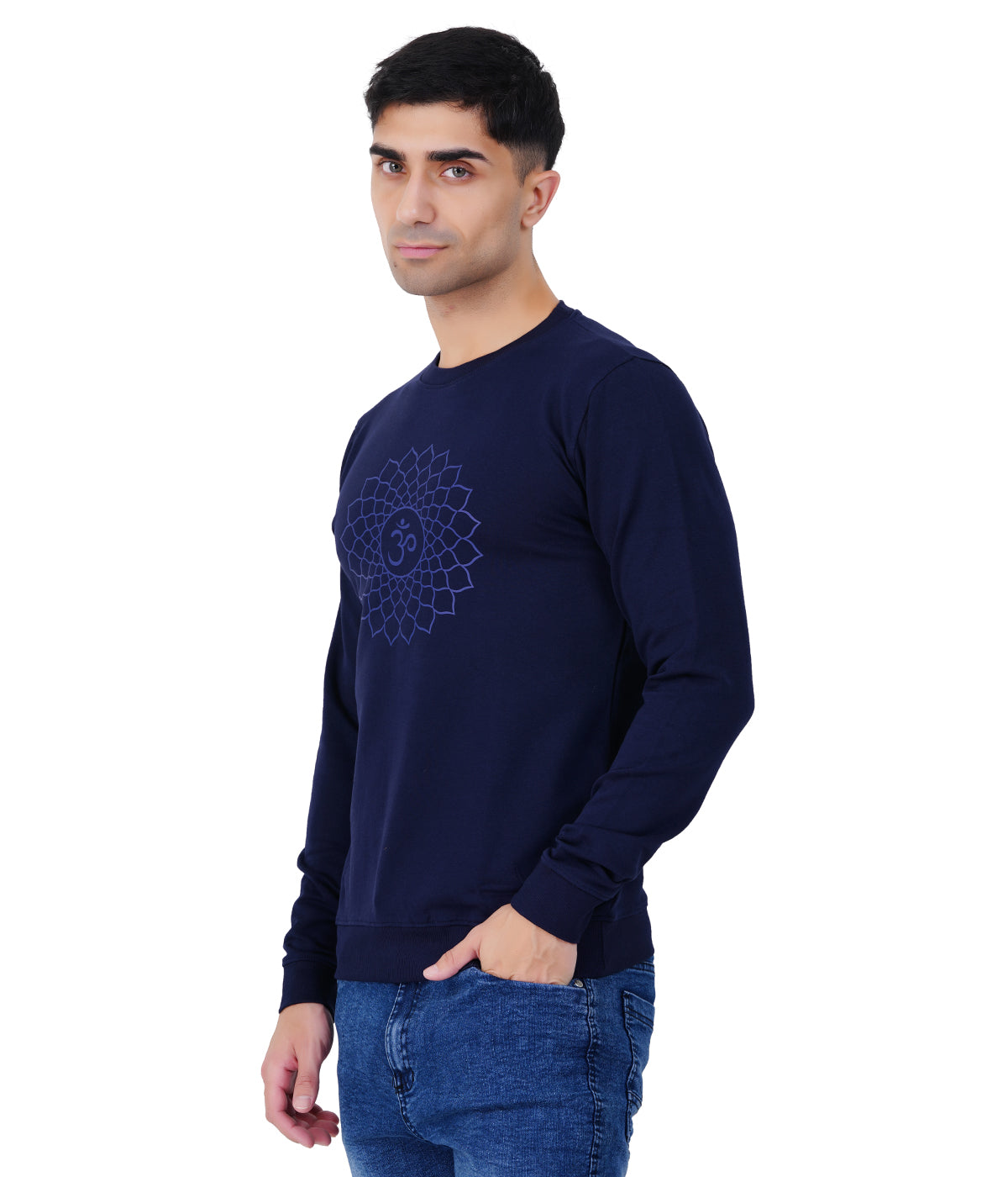 Blue Printed Sweat Shirts