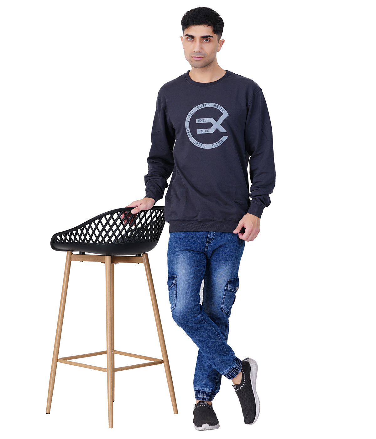 Anthracite Printed Sweat Shirts