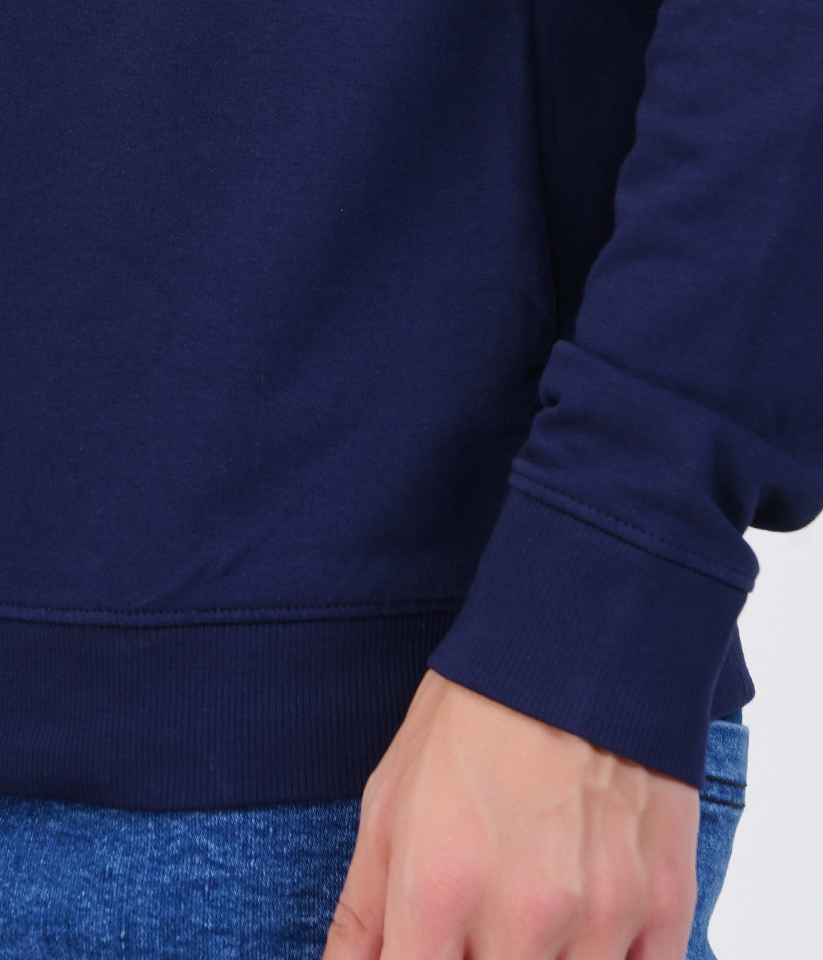 Blue High Neck Zipper