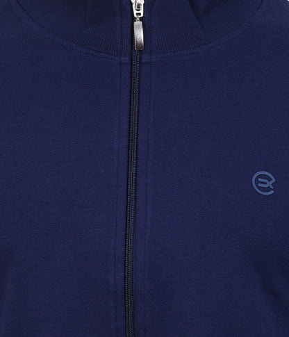 Blue High Neck Zipper