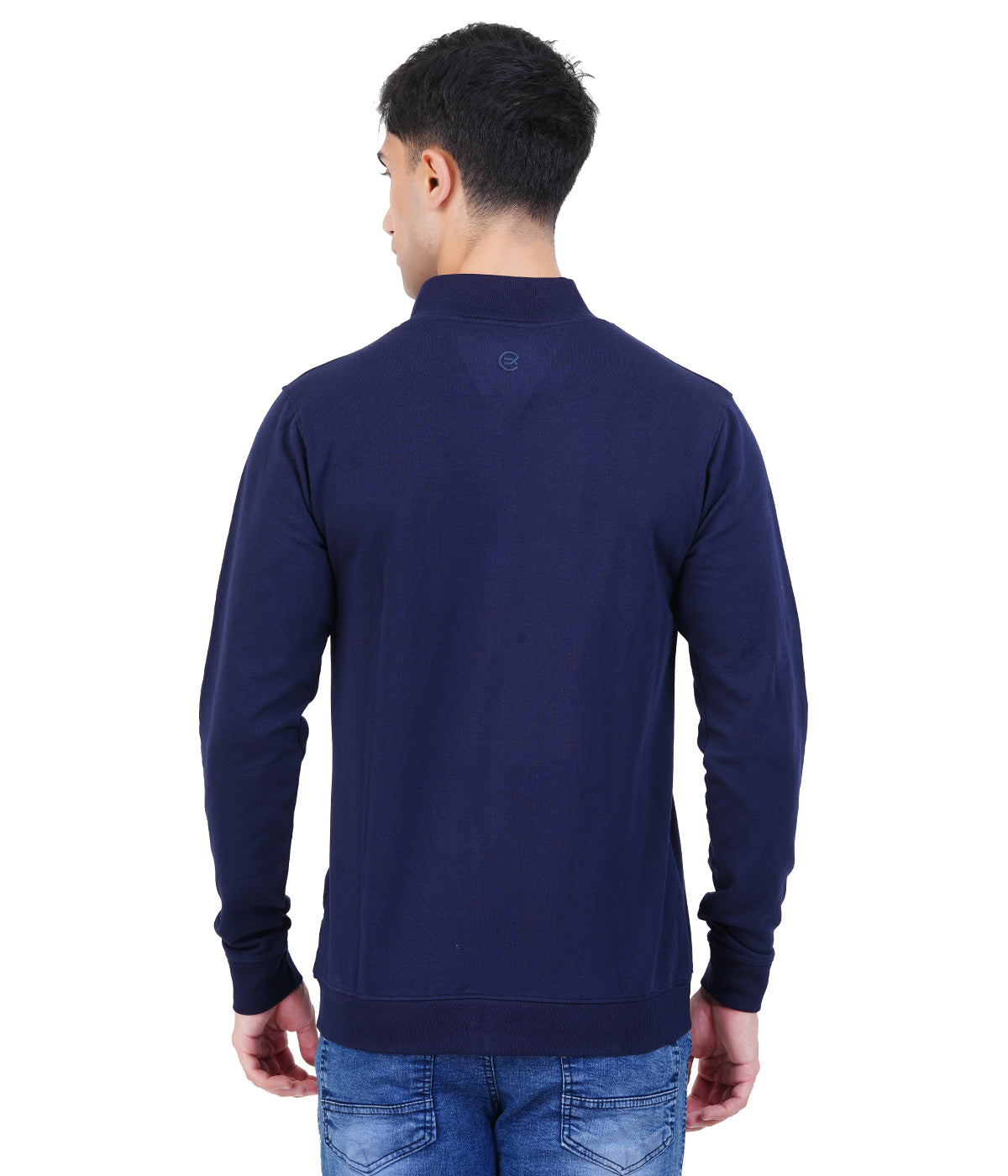 Blue High Neck Zipper