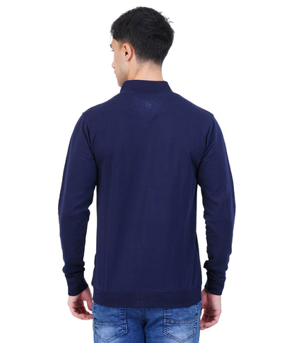 Blue High Neck Zipper