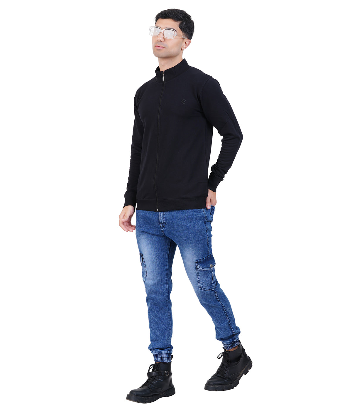 Black High Neck Zipper