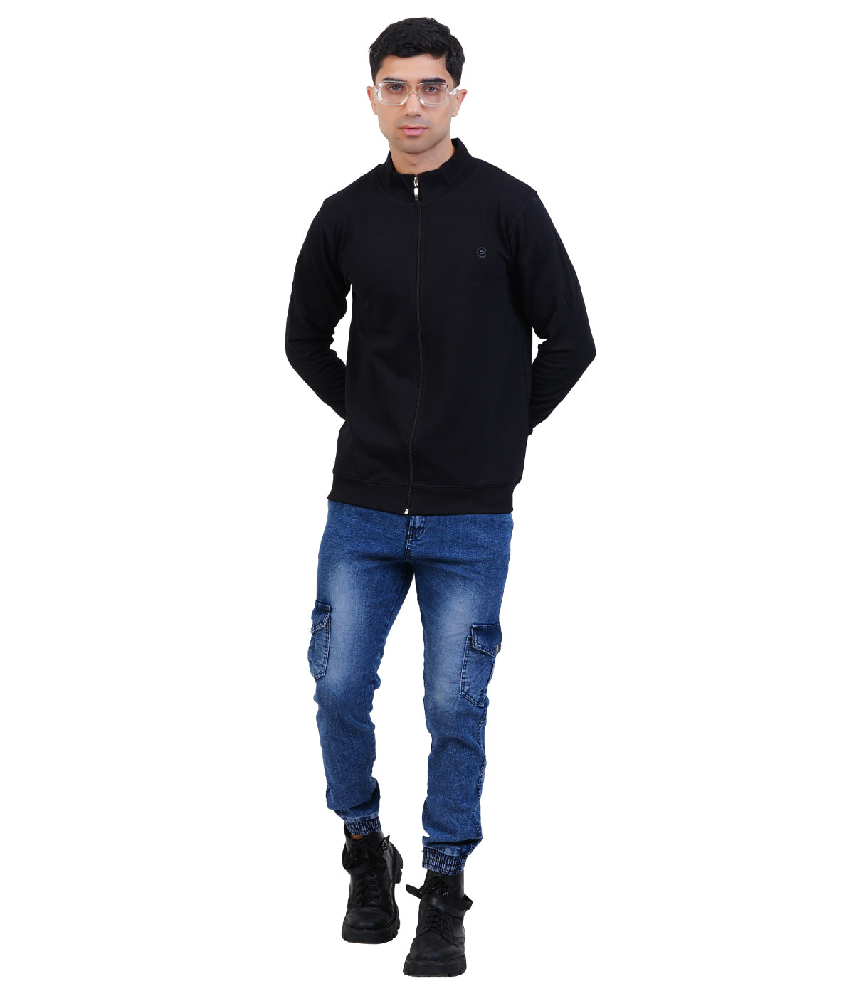 Black High Neck Zipper