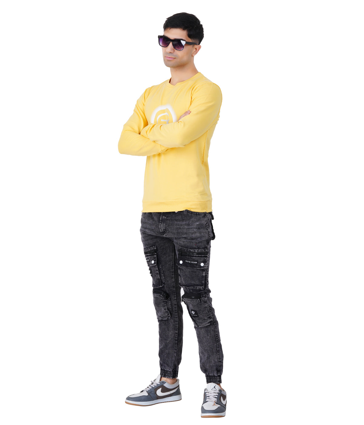 Yellow Printed Sweat Shirts