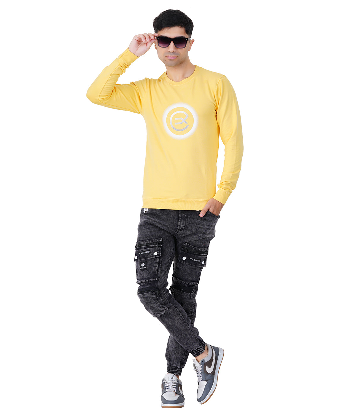Yellow Printed Sweat Shirts