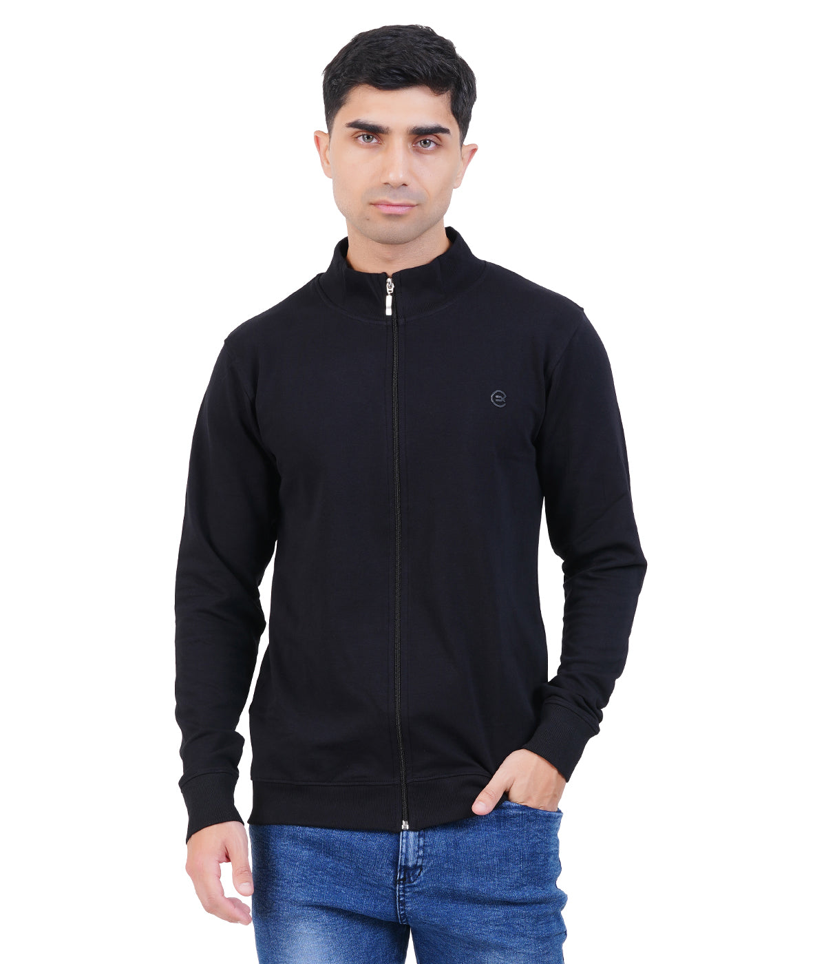 Black High Neck Zipper