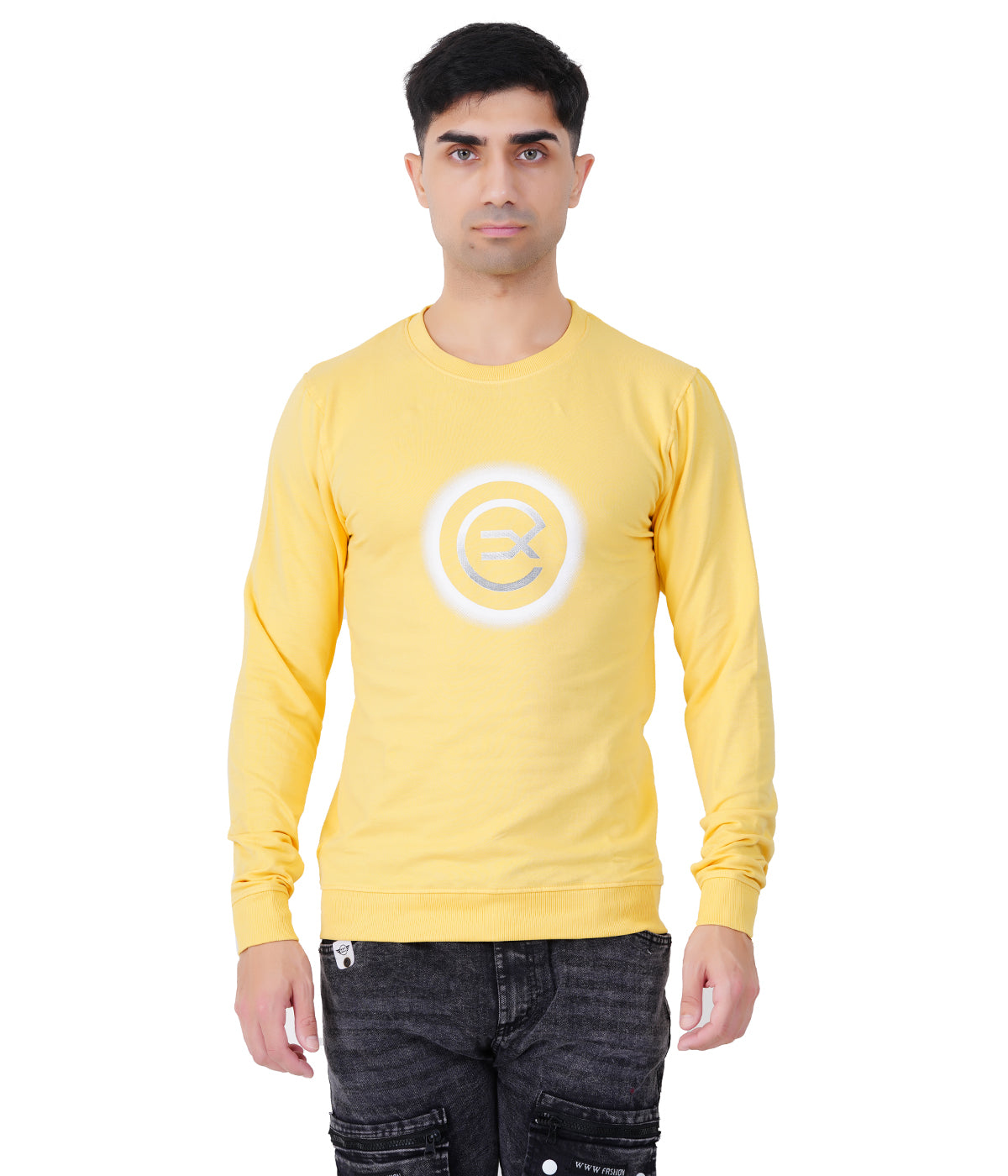 Yellow Printed Sweat Shirts
