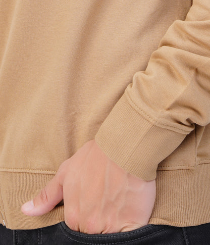 Brown High Neck Zipper