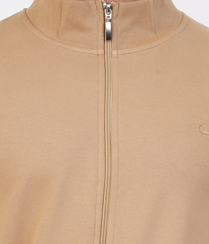 Brown High Neck Zipper