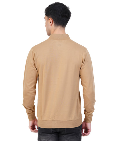 Brown High Neck Zipper