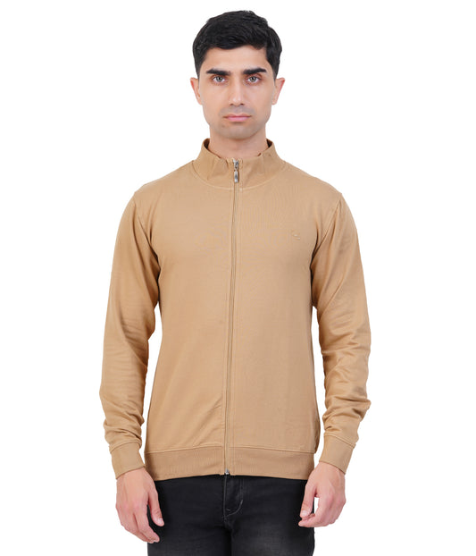 Brown High Neck Zipper
