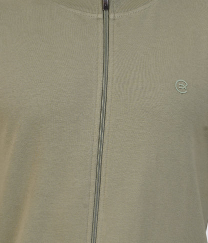 Green High Neck Zipper