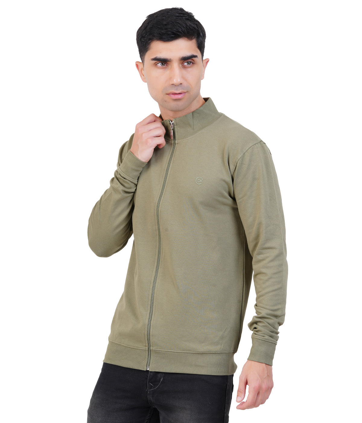 Green High Neck Zipper