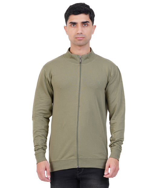 Green High Neck Zipper